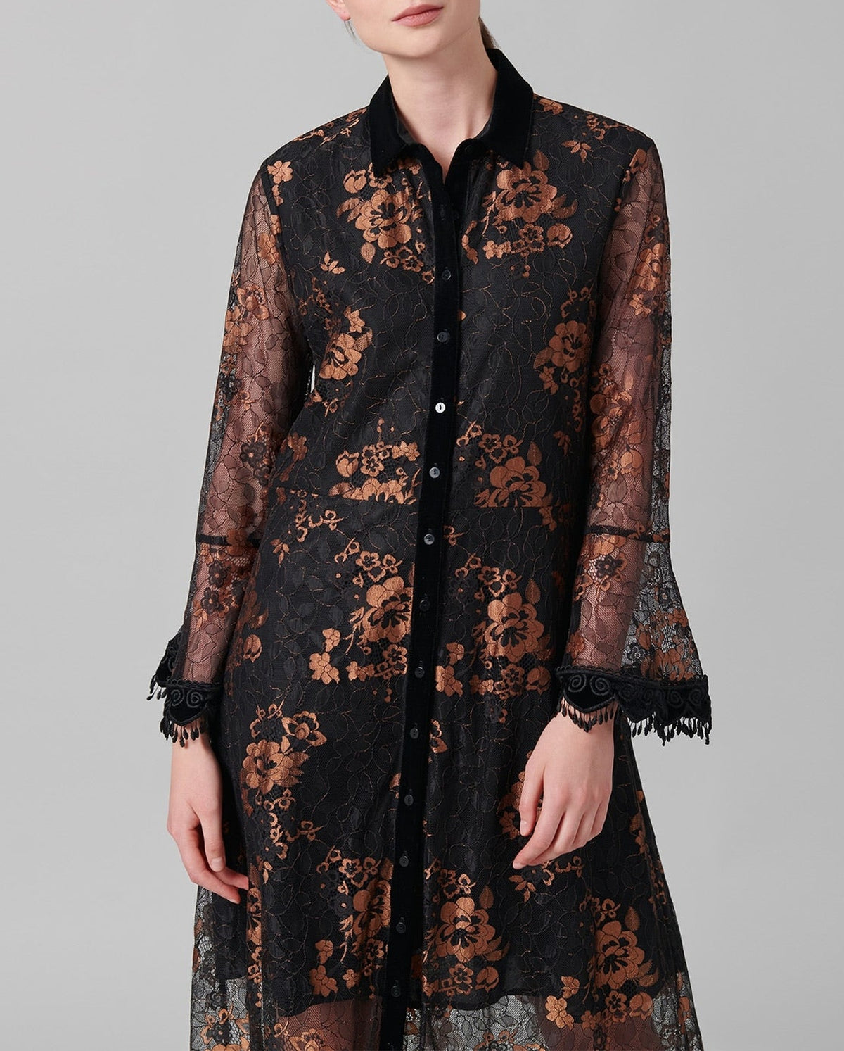 Resonance lace dress - Copper