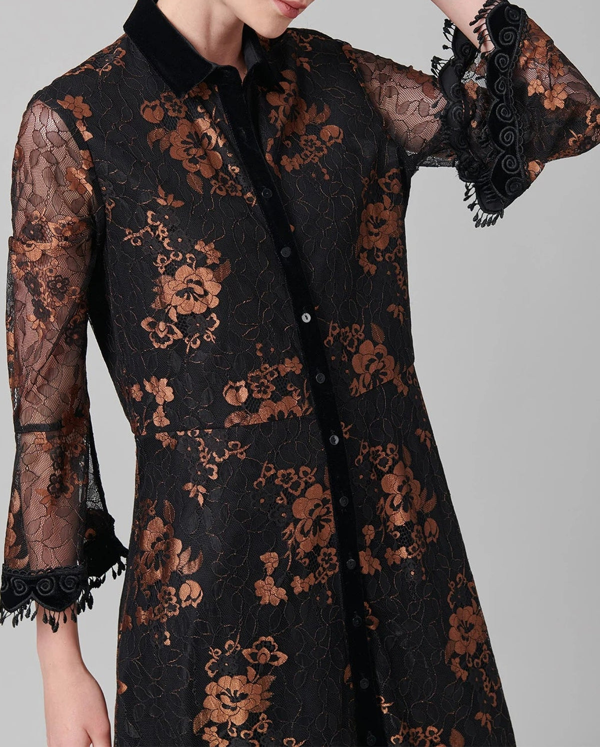 Resonance lace dress - Copper