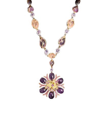 2qty DJV / QTY DISPO : 2-QTY VENDUES : 0-ST : 0% PRIX DJV : 1390€ // Vermeil Collier marguerite en vermeil serti de quartz rose 25 /// RECO : 1225€