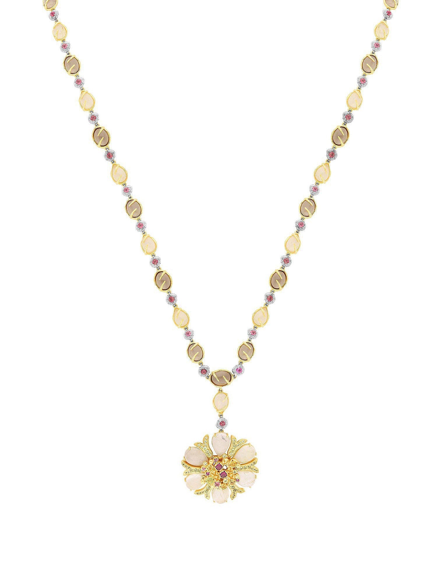 1qty DJV / QTY DISPO : 1-QTY VENDUES : 0-ST : 0% PRIX DJV : 1890€ // Vermeil Sautoir Marguerite en vermeil 80cm serti de tourmaline rose 5 /// RECO : 1715€