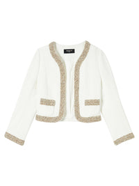 Veste à plumetis en coton - Blanc Cassé