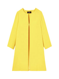 Manteau mi-long en piqué de coton - Citron