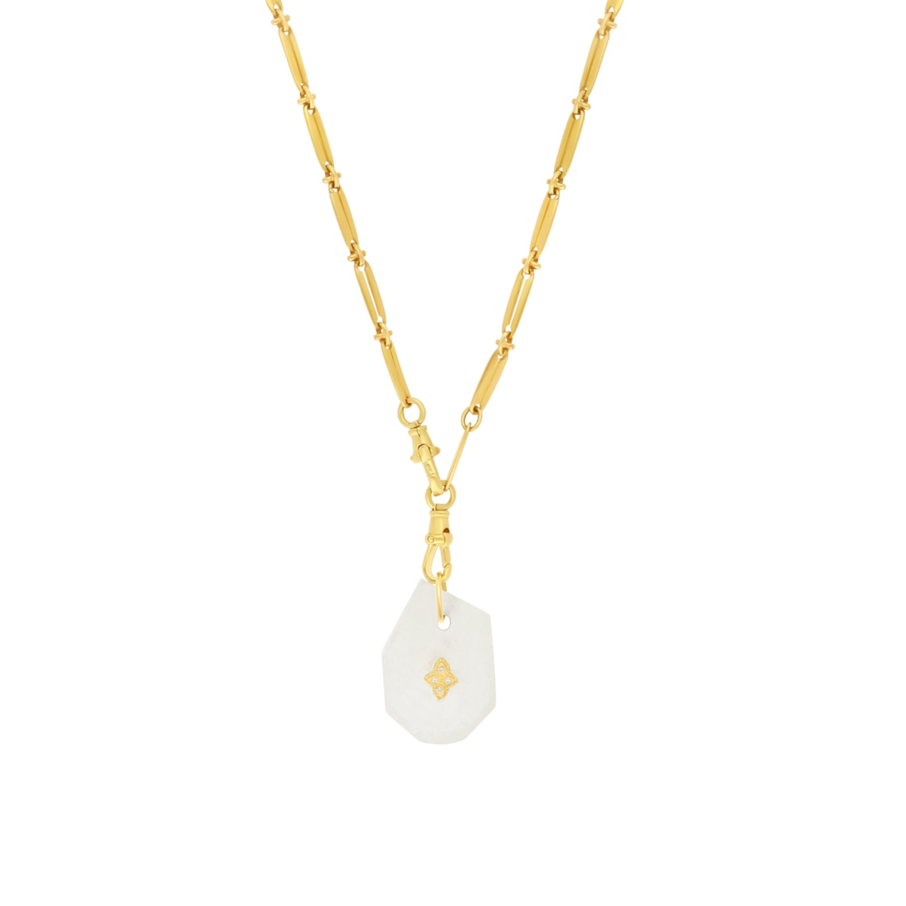 Collier losange en or jaune avec diamant - Diamant