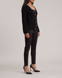 Retro wool cardigan - Black