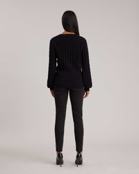 Retro wool cardigan - Black