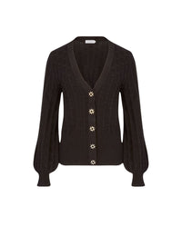 Retro wool cardigan - Black