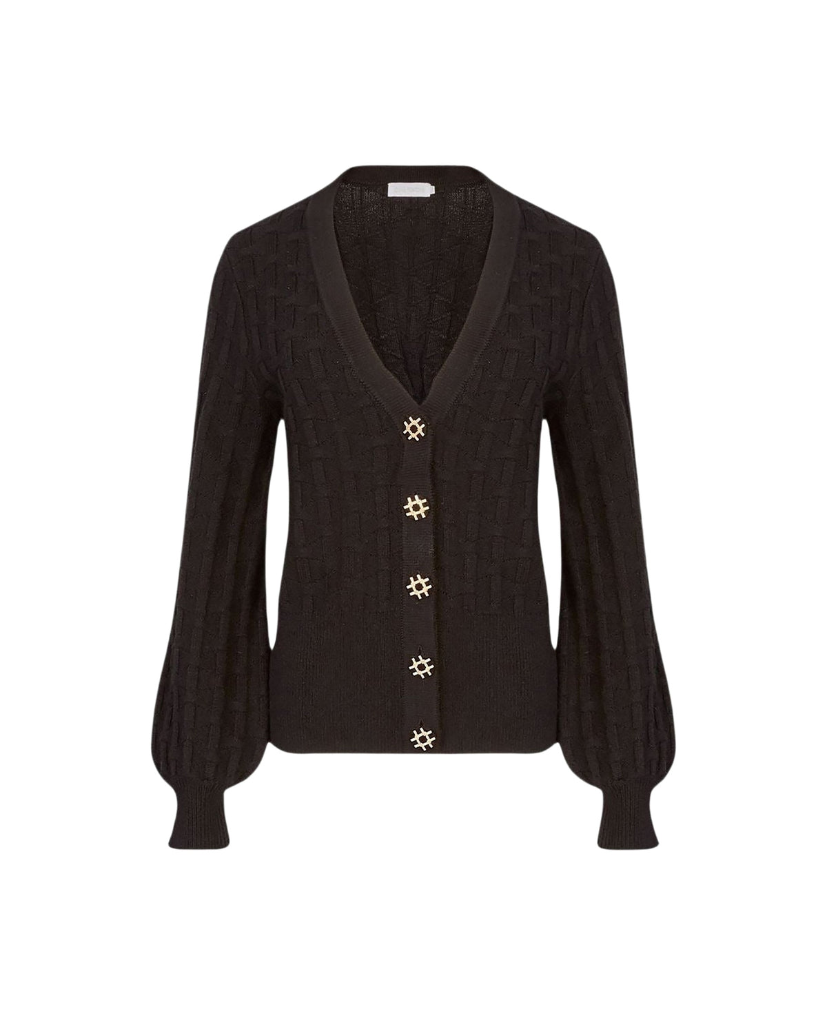 Retro wool cardigan - Black