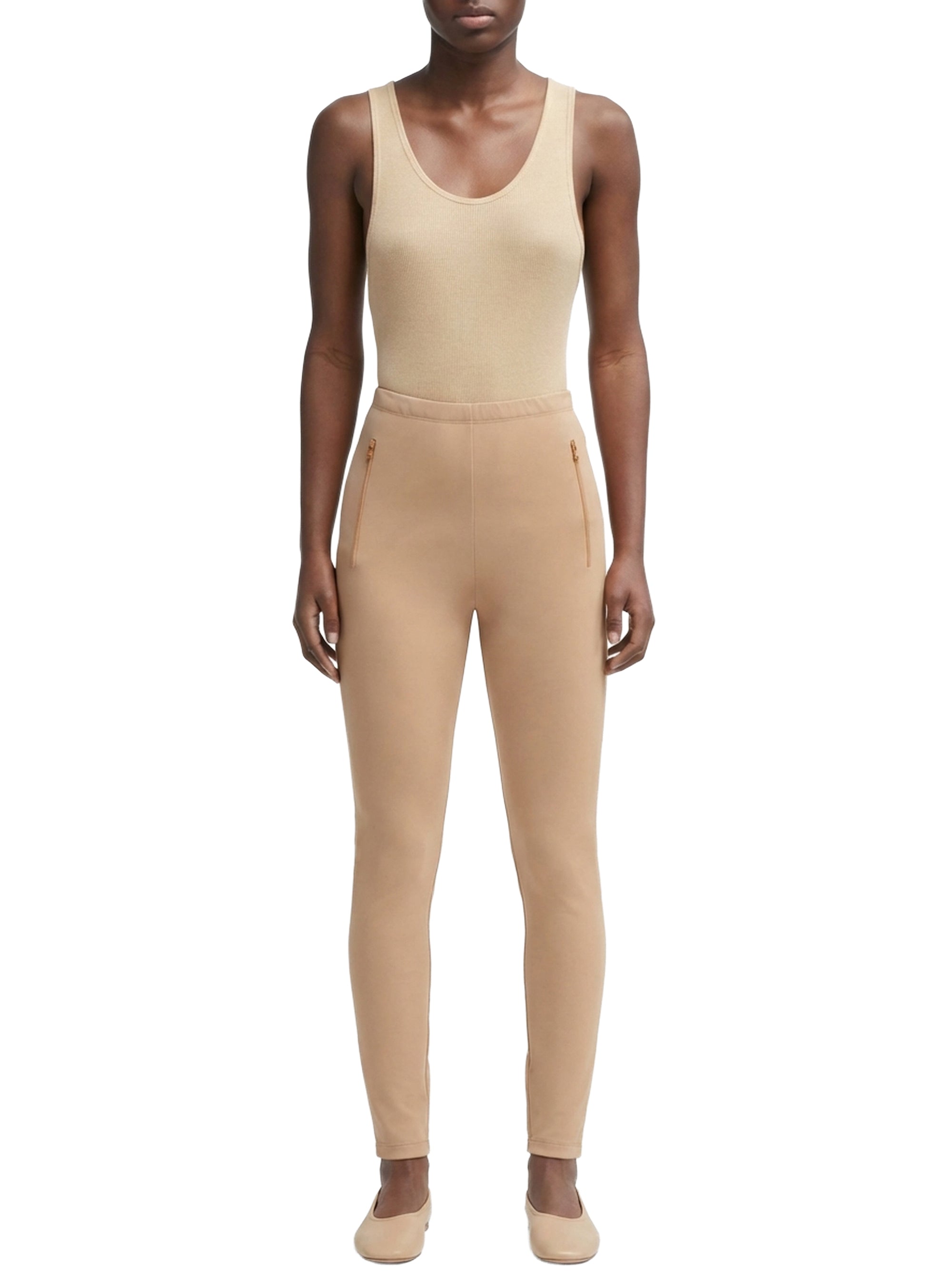 Ribbed tank top - Khaki