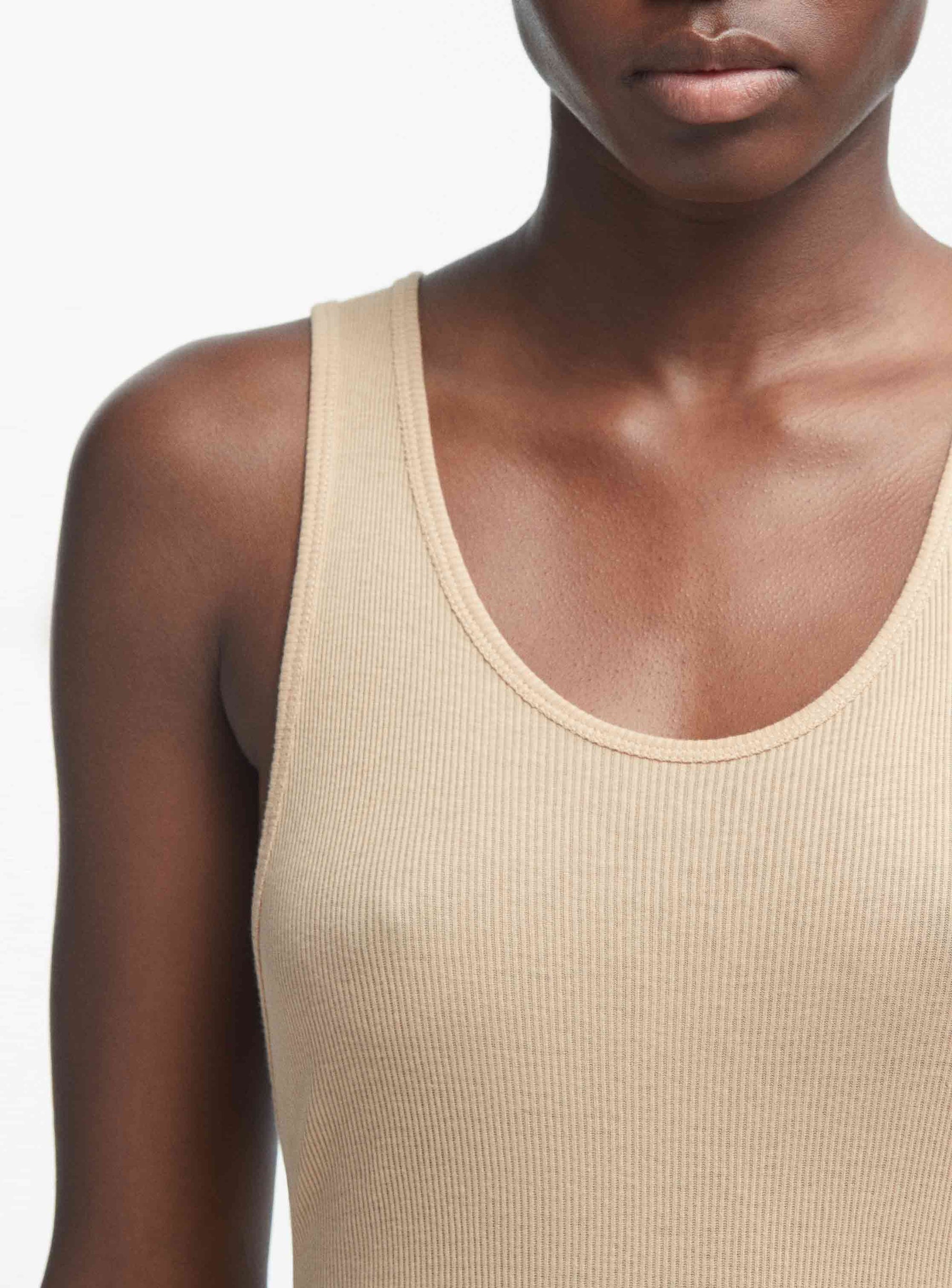 Ribbed Tank - Khaki