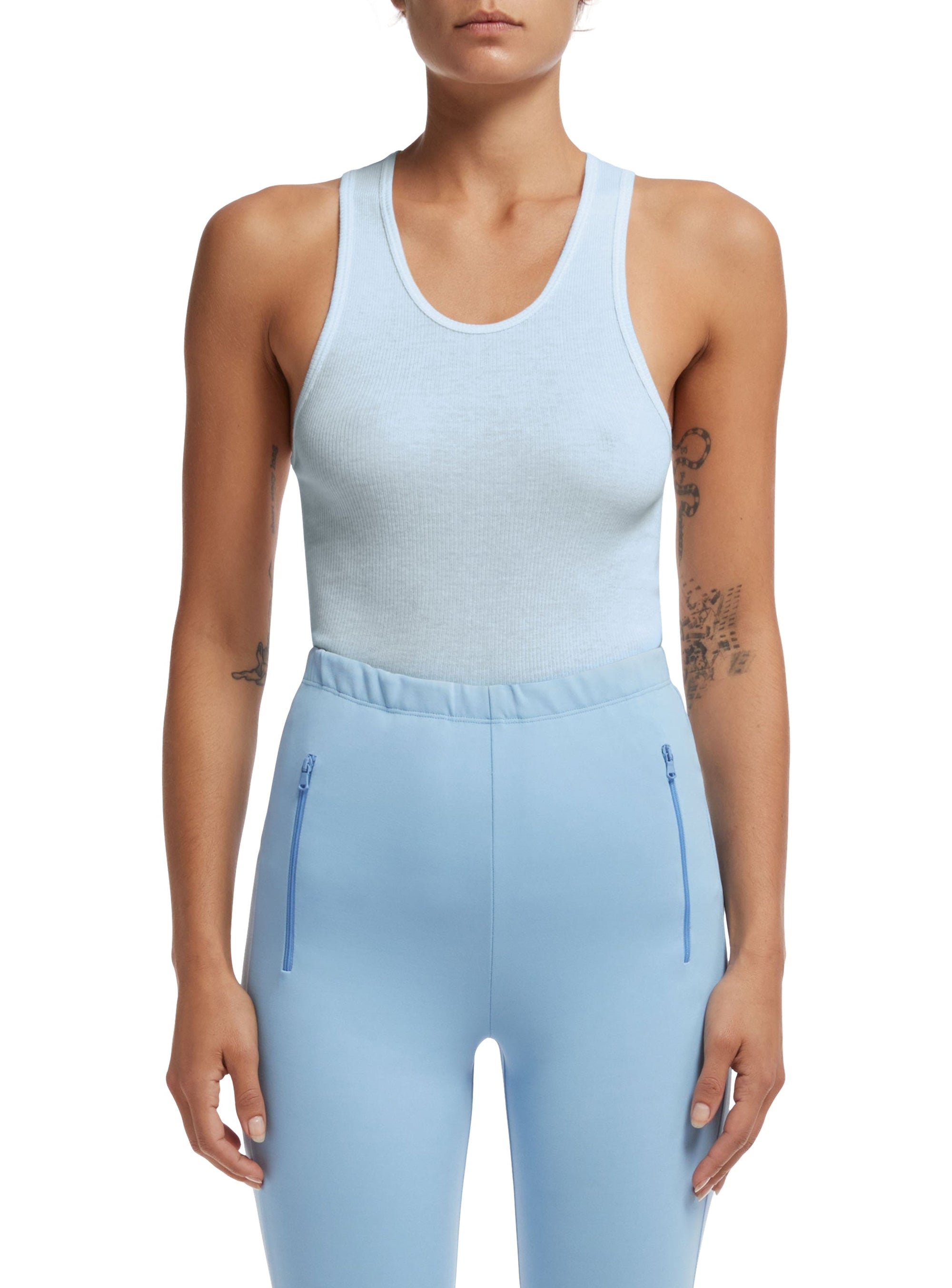 Ribbed Tank - Ice Blue