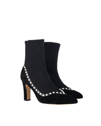 Bottines Rime en daim à bout pointu - Black