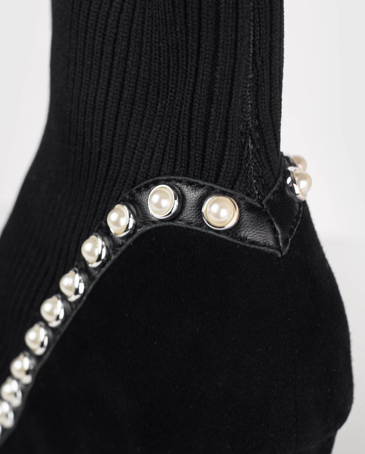 Bottines Rime en daim à bout pointu - Black