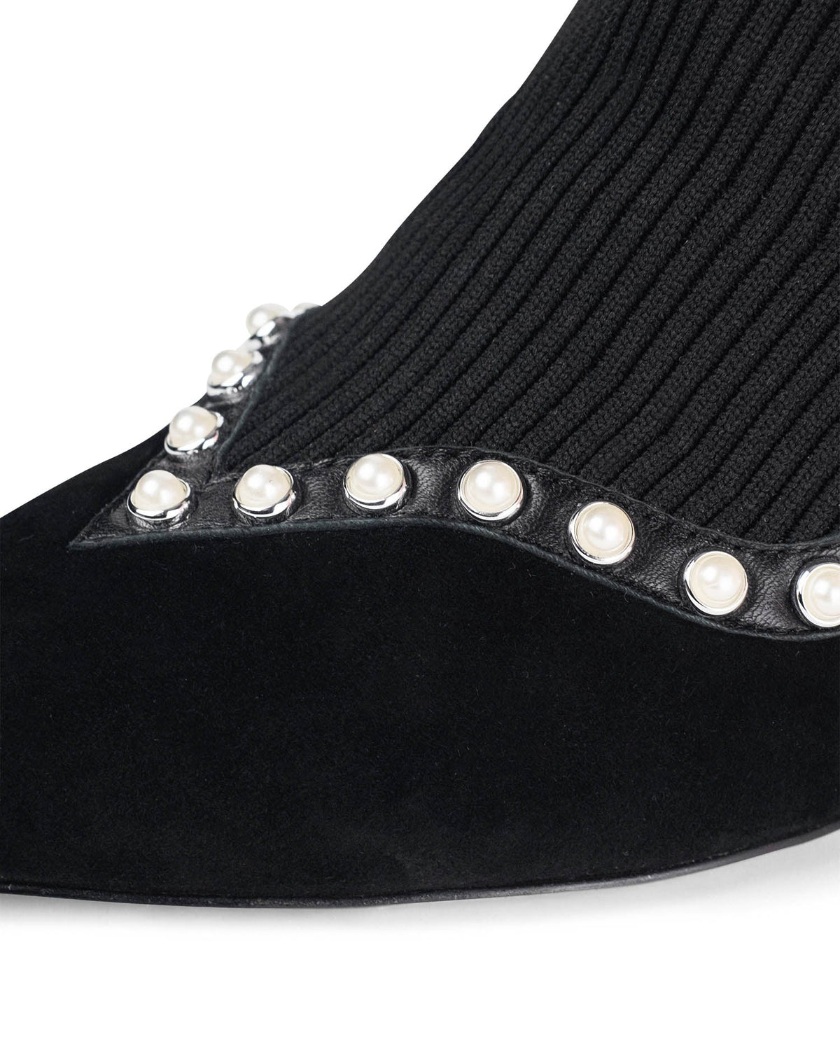Bottines Rime en daim à bout pointu - Black