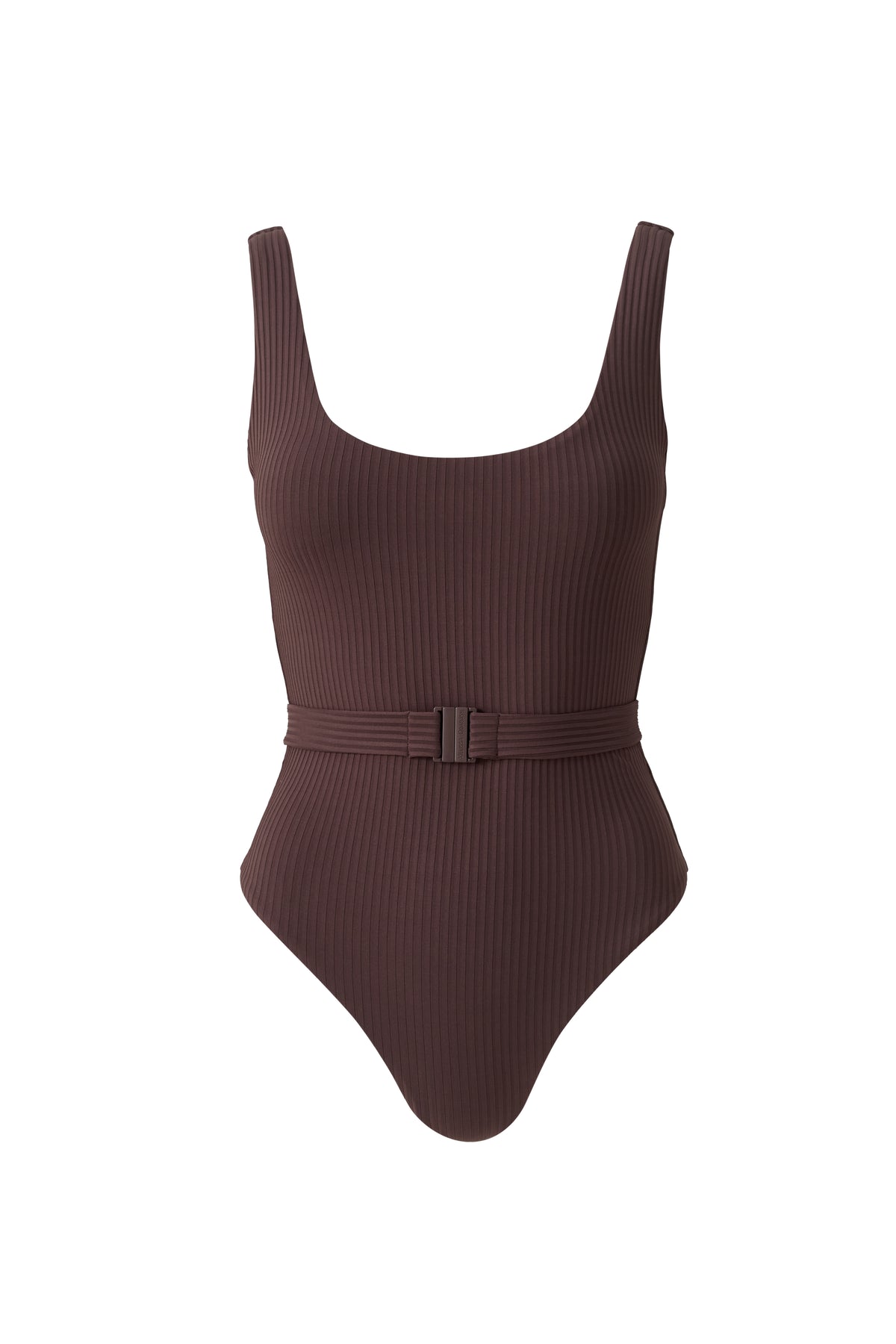 Brown Ribbed Maillot une pièce - Brown Ribbed