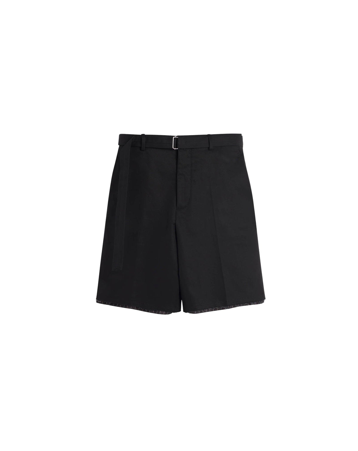 ZZNO STOCK NOIR TAILORED SHORTS WITH RAW EDGES DTLS
