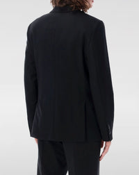 Blazer à simple boutonnage en laine - Noir