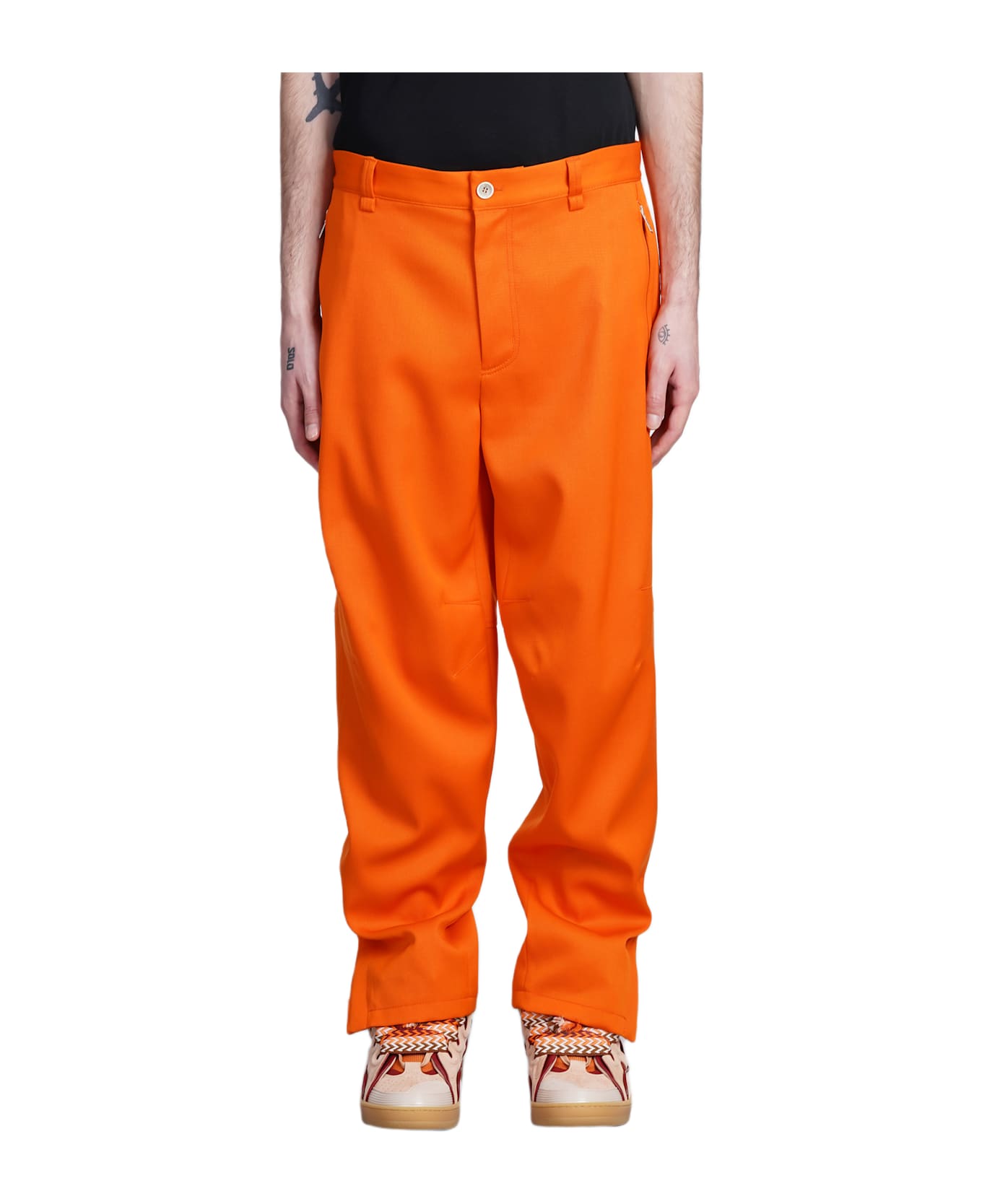Pantalon Biker en laine - Orange Vif
