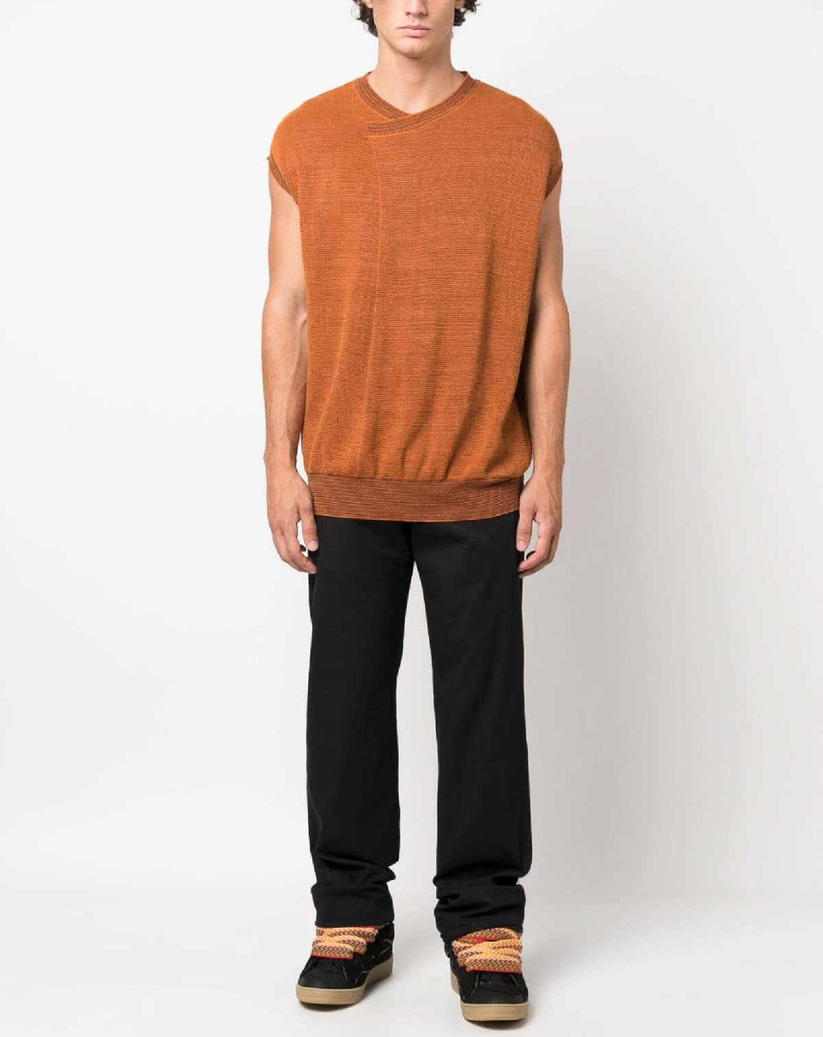 ZZNO STOCK NOIR ELASTICATED BELT TROUSERS