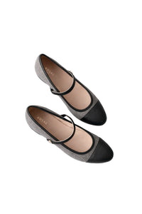 Ballerines Les Georges en cuir - Gris Moyen