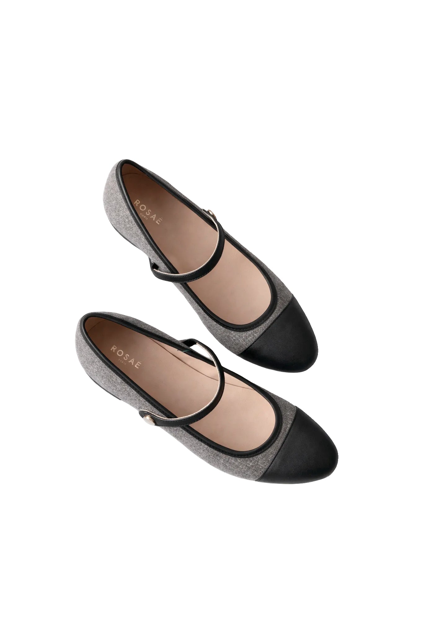 Ballerines Les Georges en cuir - Gris Moyen