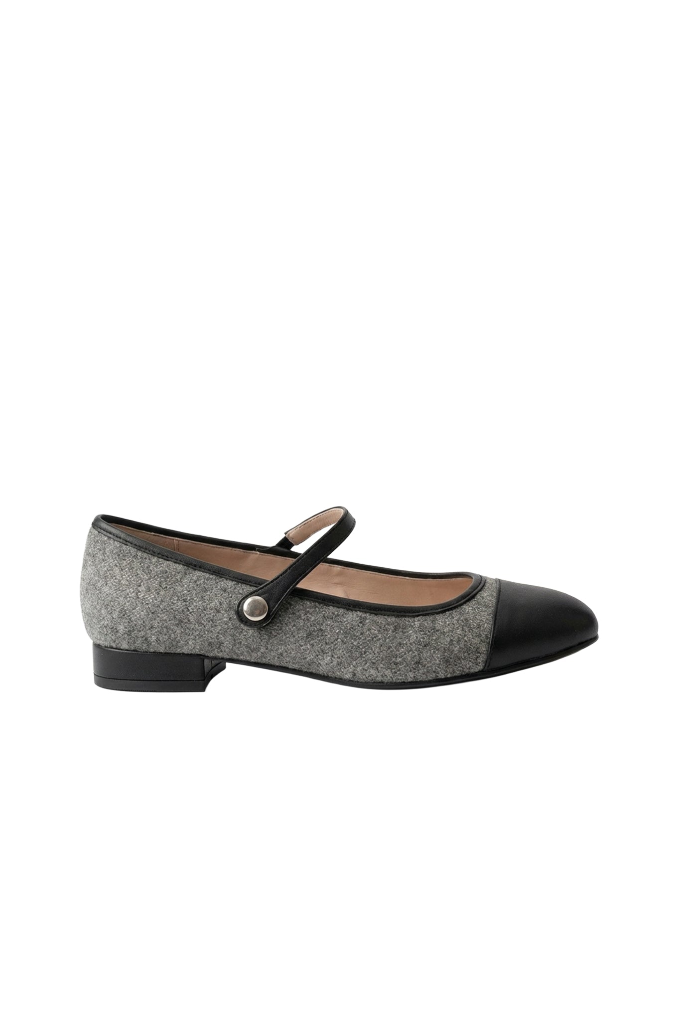 Ballerines Les Georges en cuir - Gris Moyen