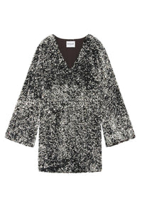 Robe courte Le Elvis à sequins - Argent