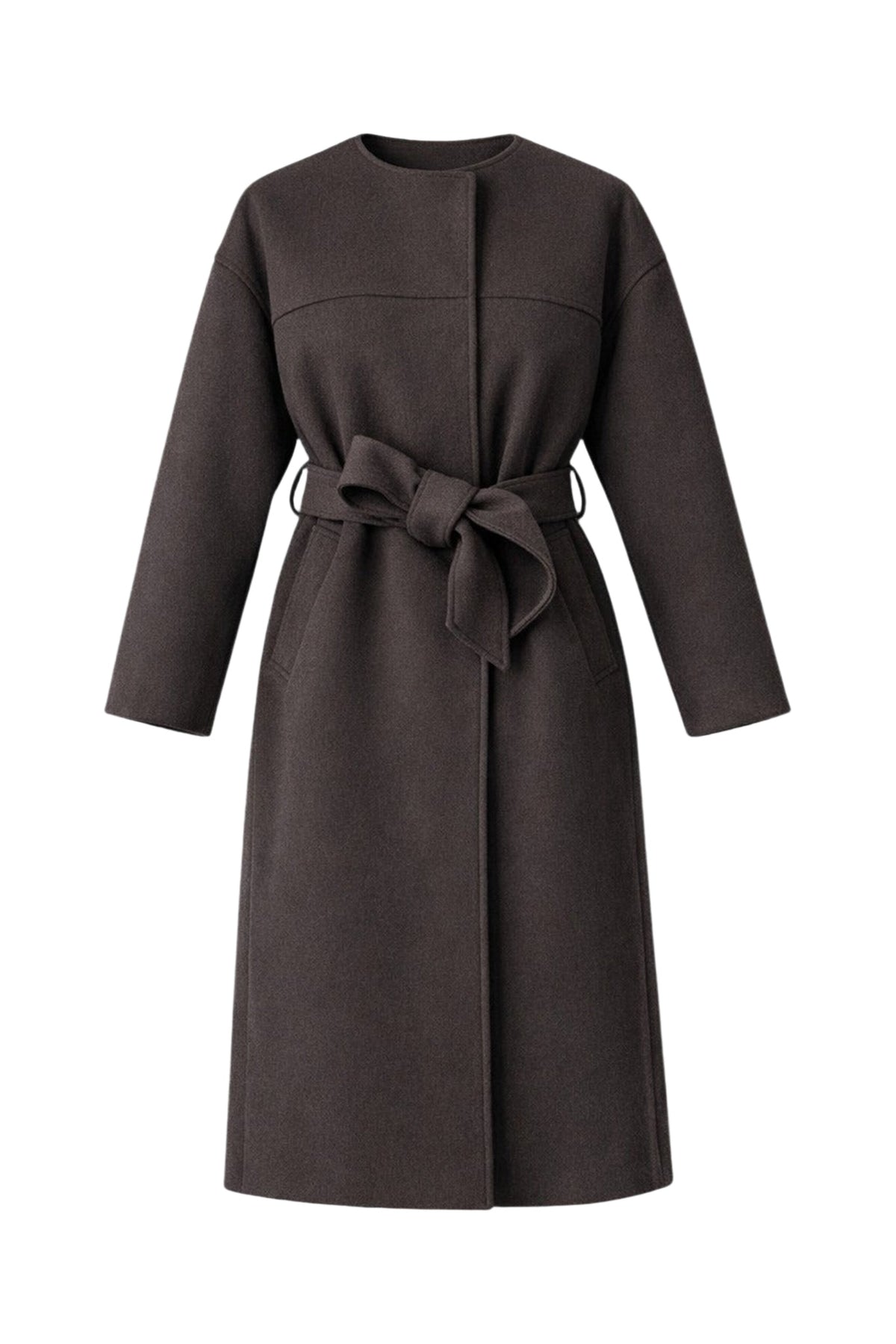 PRIX RECO : 175 // Manteau Le Edouard en laine - Marron Foncé