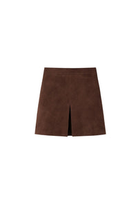NEW // Jupe Le Anatole en cuir - Marron Fonce
