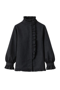 Chemise Le Ludwig en lin mélangé - Noir