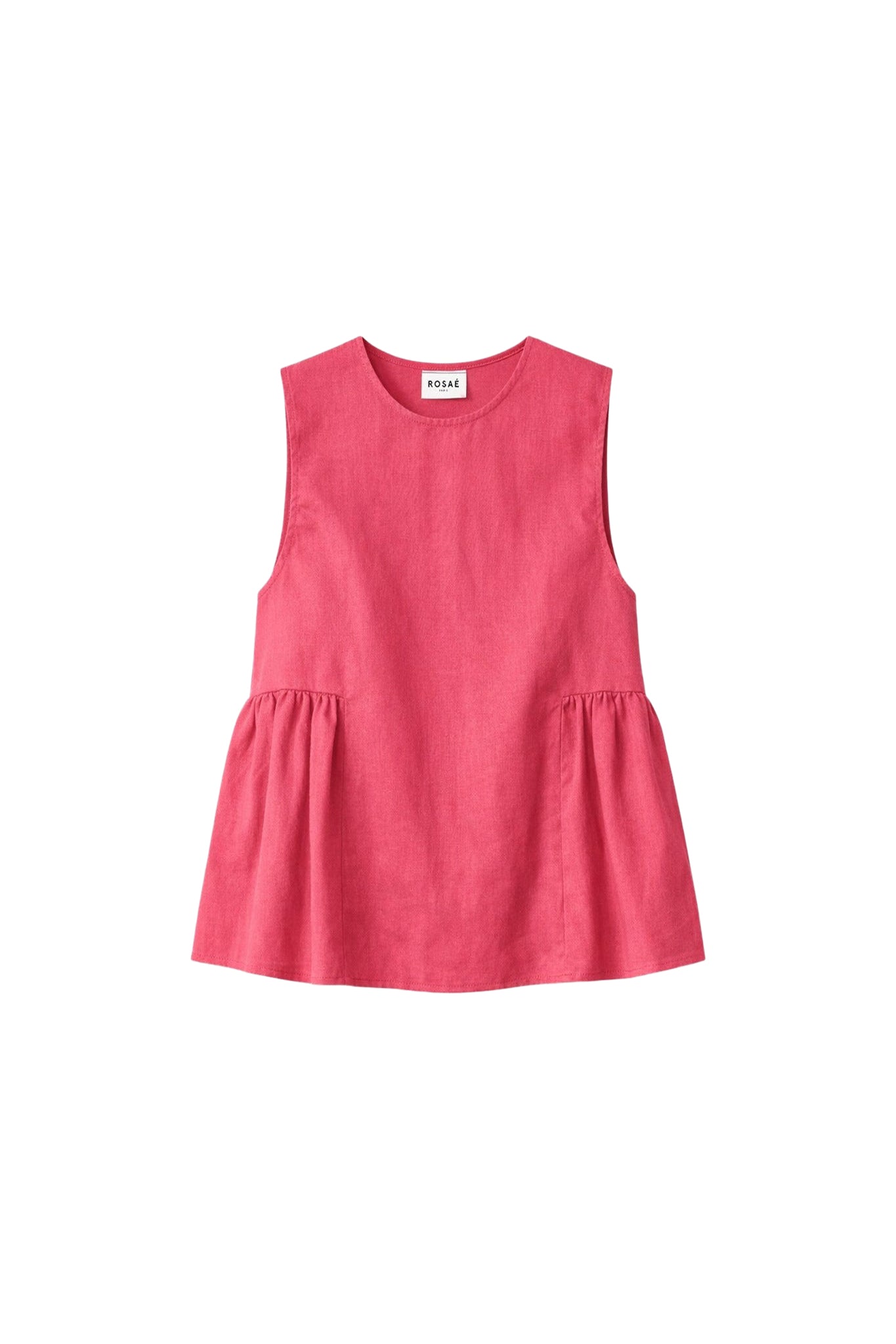 Top Le Prevert en lin - Rose Fuschia