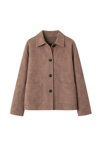 Veste Le Doyle en cuir - Marron Clair