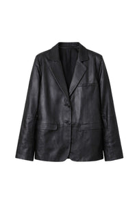 Blazer Le Thibaud en cuir - Noir