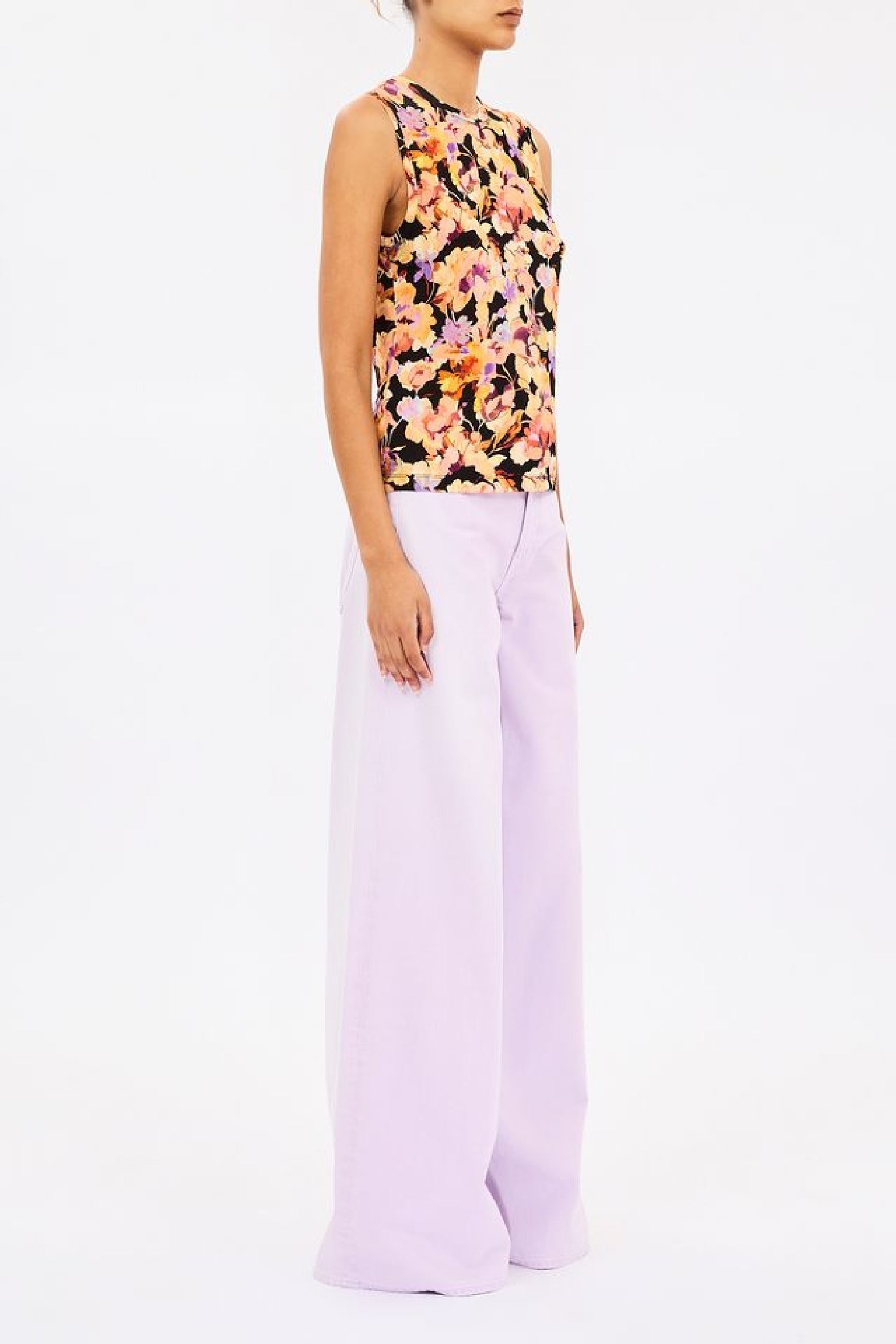 Top Ines sans manches - Night Bloom