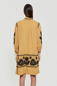 Robe brodée Robby - Camel