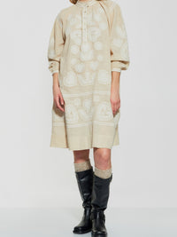 Robe brodée Robby - Cream