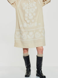 Robe brodée Robby - Cream