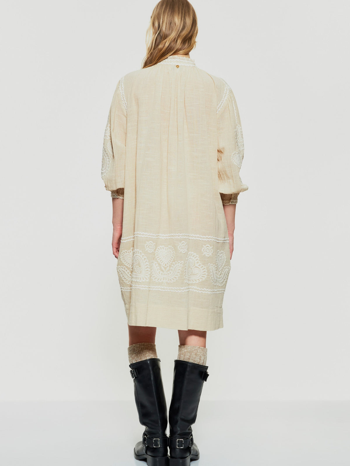Robe brodée Robby - Cream