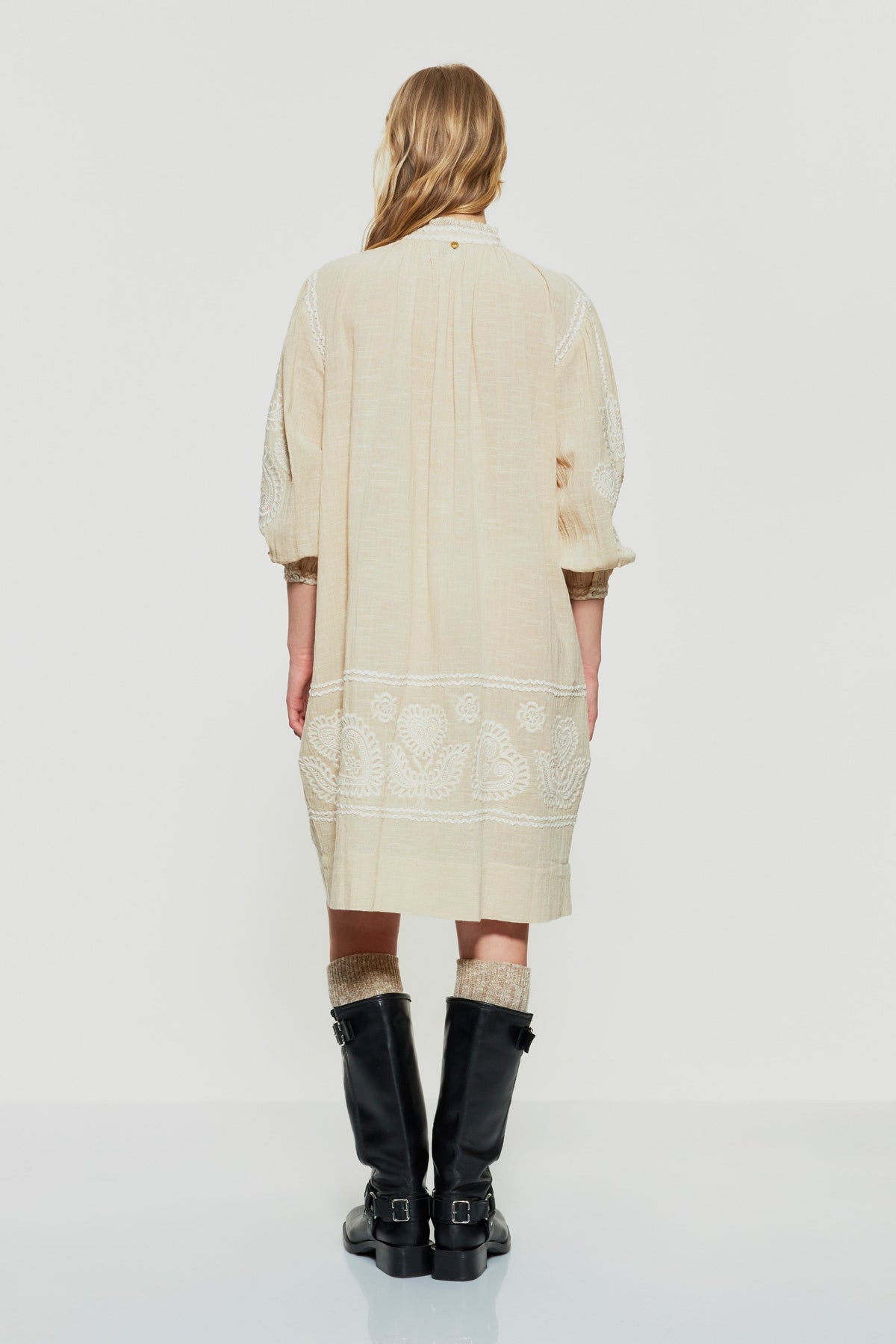 Robe brodée Robby - Cream