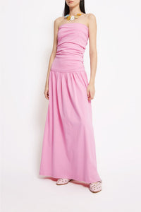 Robe longue Alexis en coton - Rose