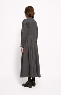 Robe longue Jasper en coton - Anthracite