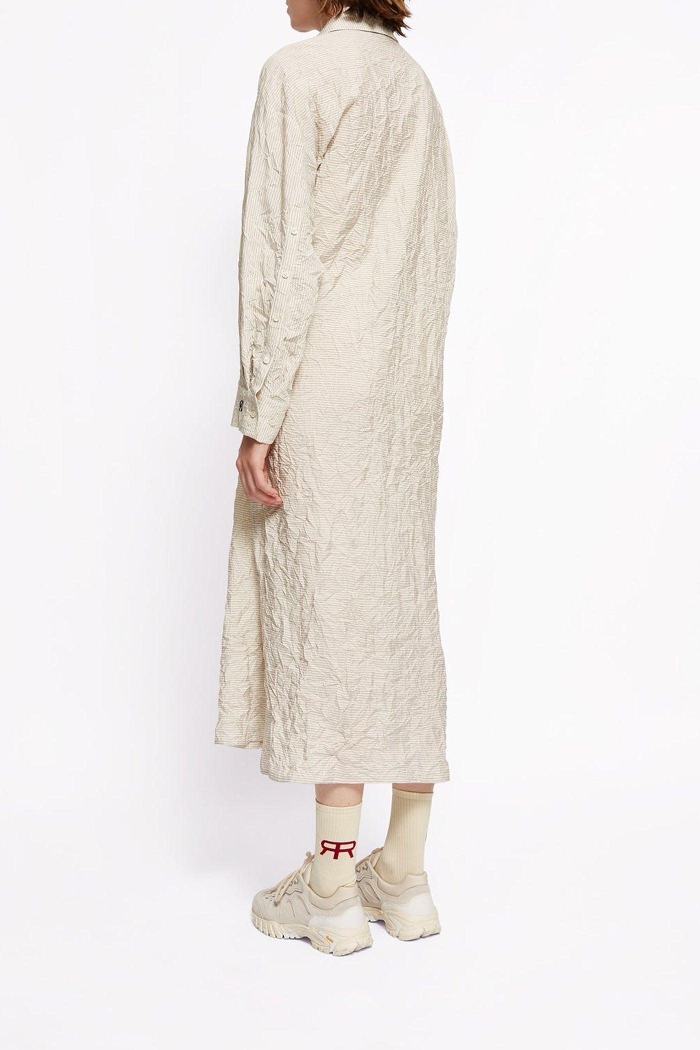 Robe midi Jilly droite twistée - Ecru