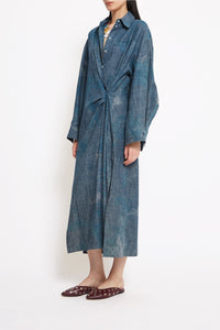 Robe longue Jilly en coton - Denim