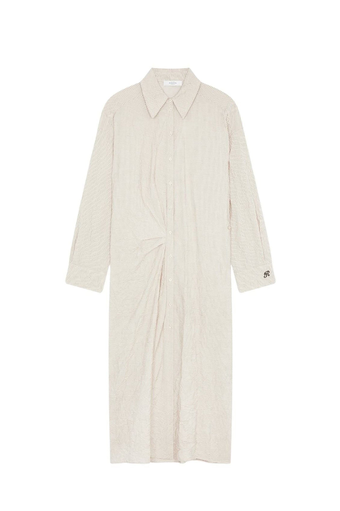 Robe midi Jilly droite twistée - Ecru