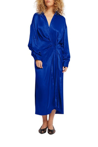 Robe longue Jilly droite twistée - Blue