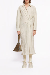 Robe midi Jilly droite twistée - Ecru
