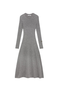 Robe longue Mickie en laine - Gris
