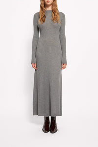 Robe longue Mickie en laine - Gris