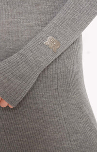 Robe longue Mickie en laine - Gris