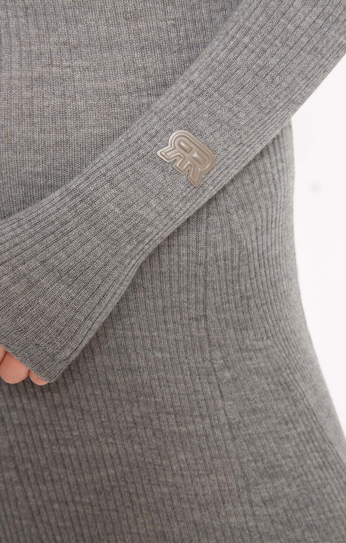 Robe longue Mickie en laine - Gris