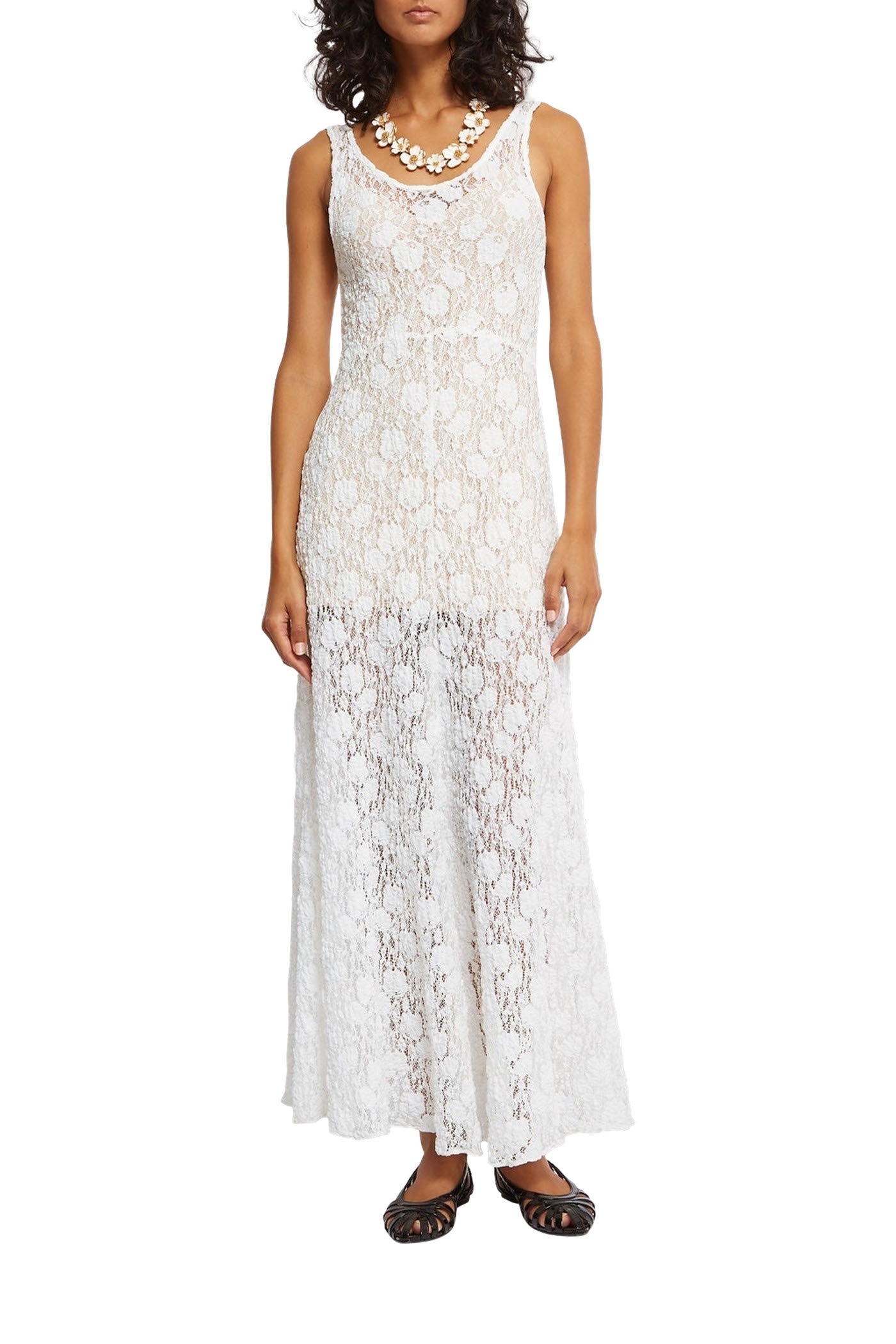 Robe longue Nicole - Blanc